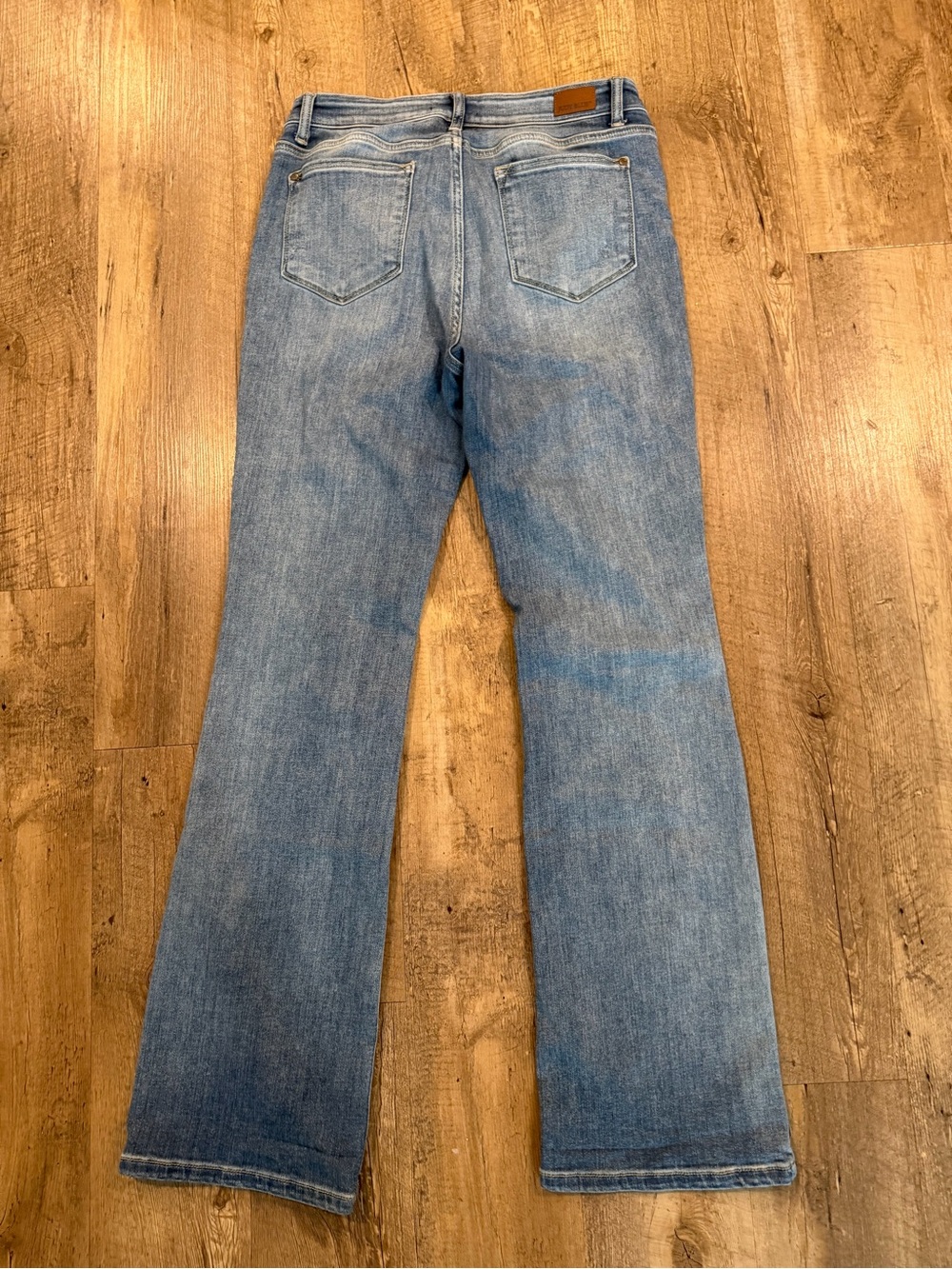 High-Rise Light Blue Bootcut Jeans - Women's - Picture 7 of 7